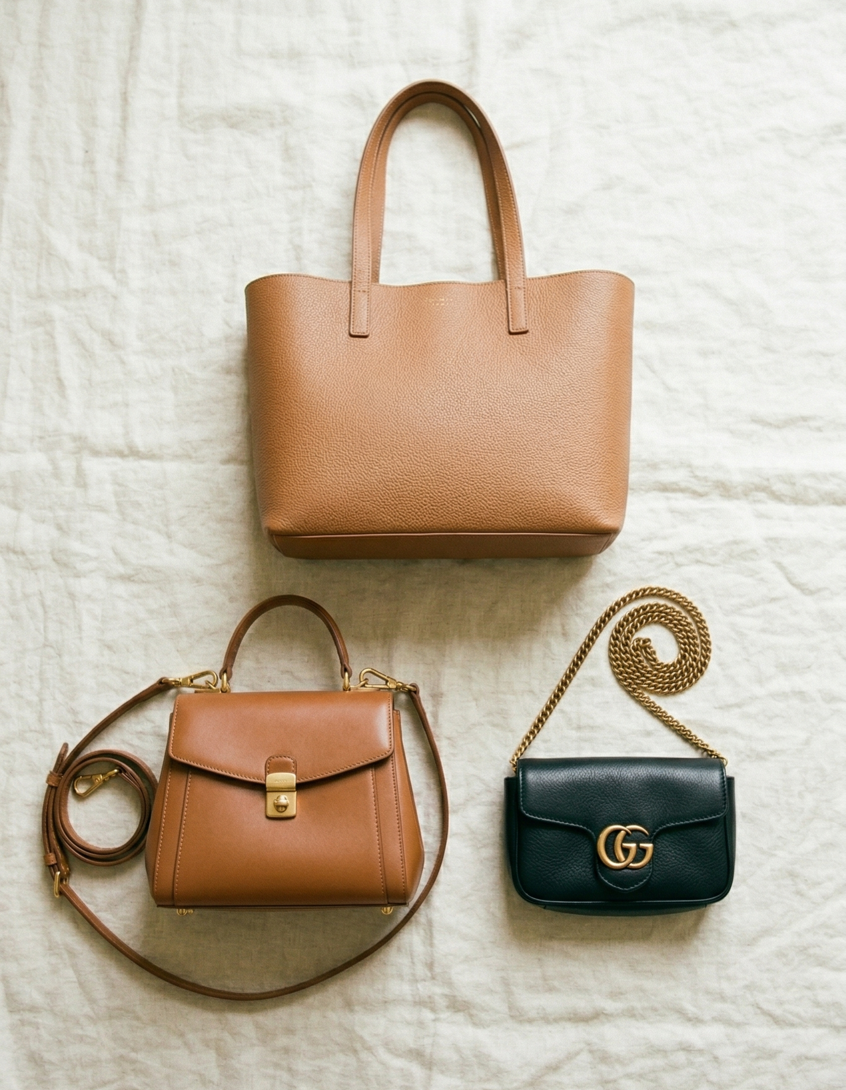 Die drei Taschen die jede Frau braucht — Alltag, Wochenende, Abend